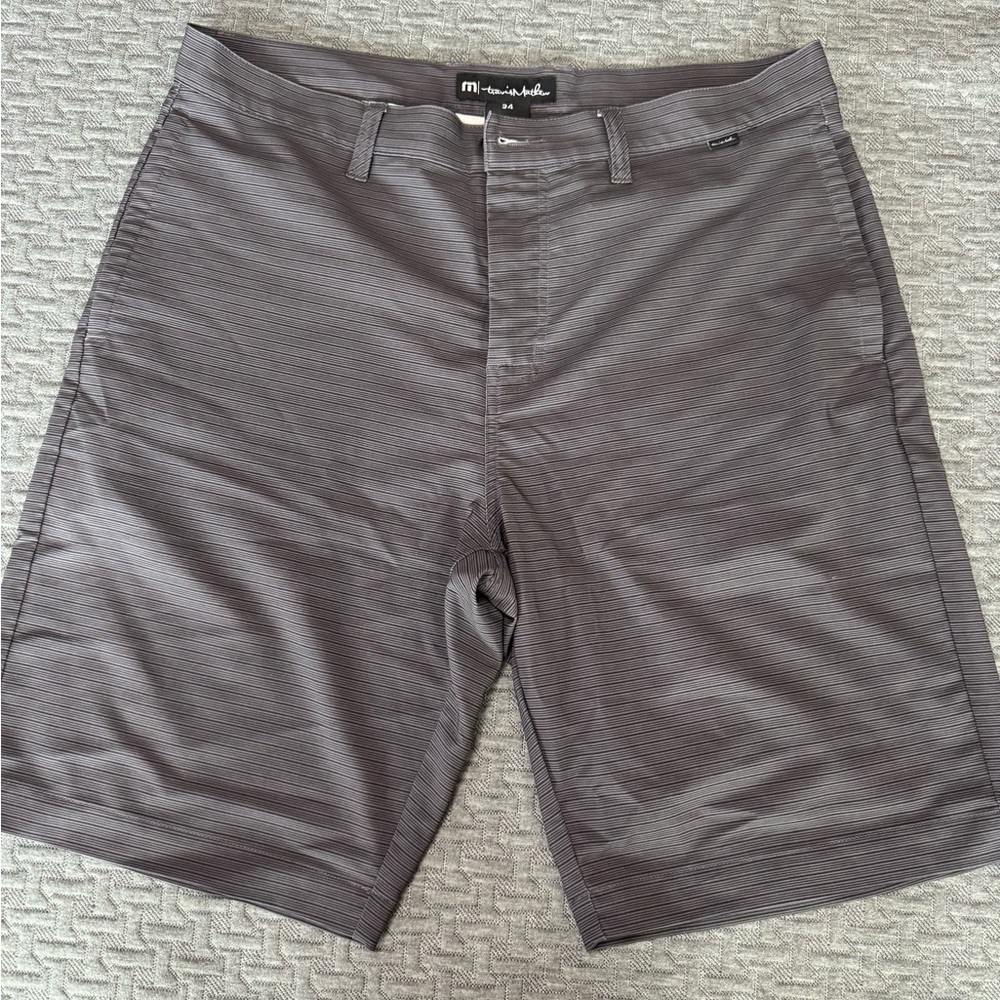 Travis Mathew Charcoal Flat Front Shorts